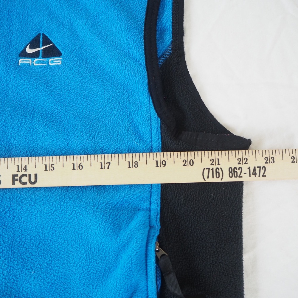 Vintage Nike ACG Therma Fit Fleece Vest Men's Large Full Zip Thermal Y2K - Picture 7 of 10
